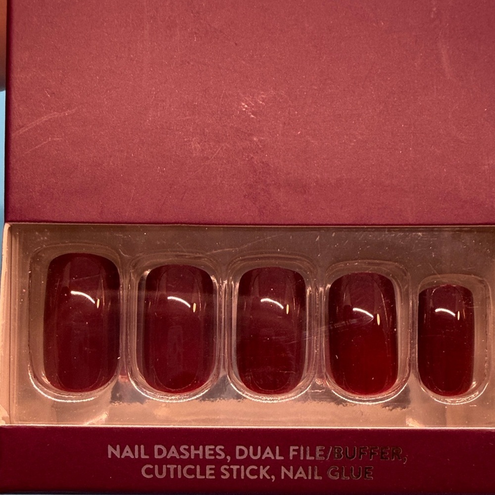 Red Aspen Nail Dashes - Elegant Purple Press-On Nails - Picture 2 of 6
